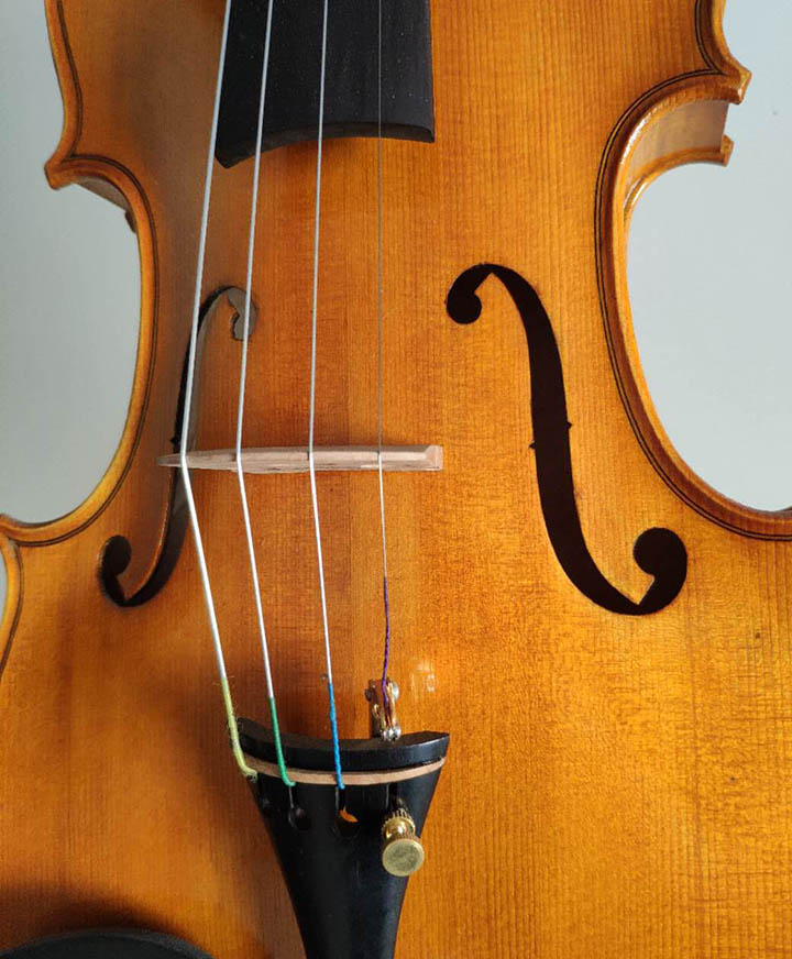 川料獨(dú)板虎紋楓4/4小提琴