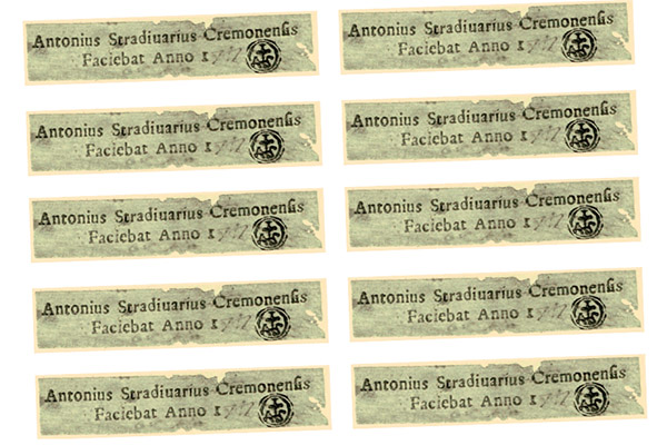 贗品小提琴標簽