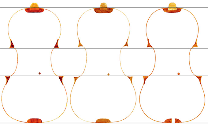 小提琴側(cè)板的 CT 掃描