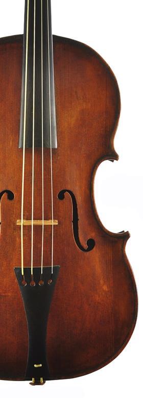 這把1664年Andrea Guarneri男高音中提琴的指板覆蓋著烏木貼面  喬納森·圣瑪麗亞花束，由南達(dá)科他大學(xué)國家音樂博物館提供