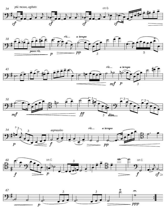 《沉思》大提琴譜